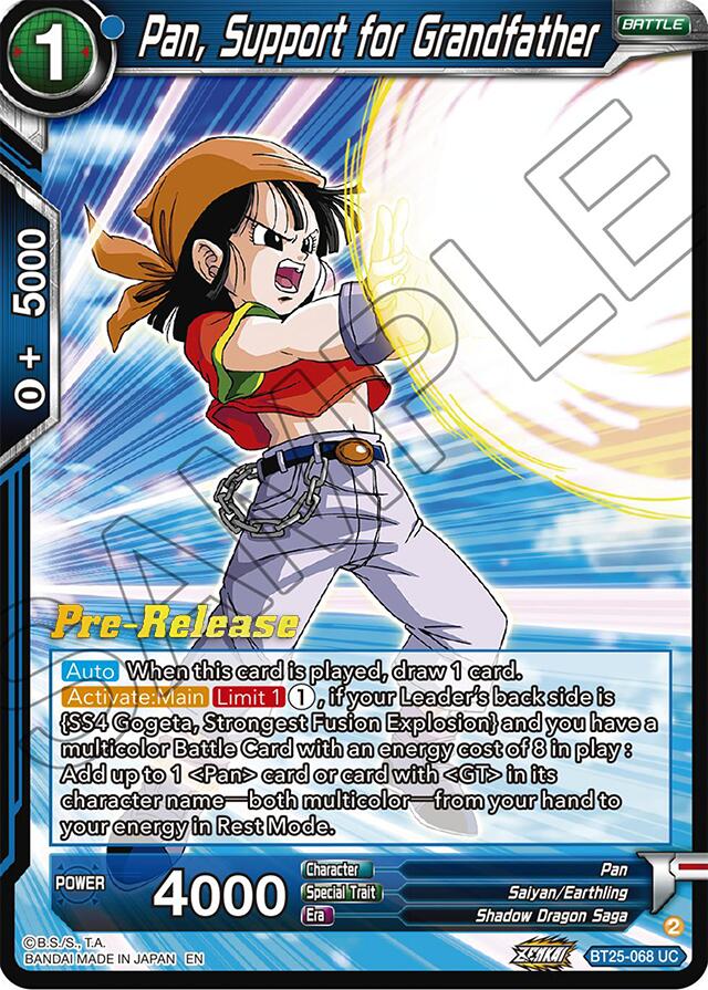 Pan, Support for Grandfather (BT25-068) [Legend of the Dragon Balls Prerelease Promos] | Red Riot Games CA