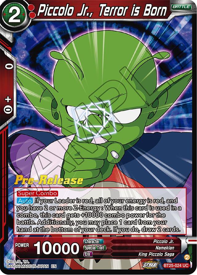 Piccolo Jr., Terror is Born (BT25-024) [Legend of the Dragon Balls Prerelease Promos] | Red Riot Games CA