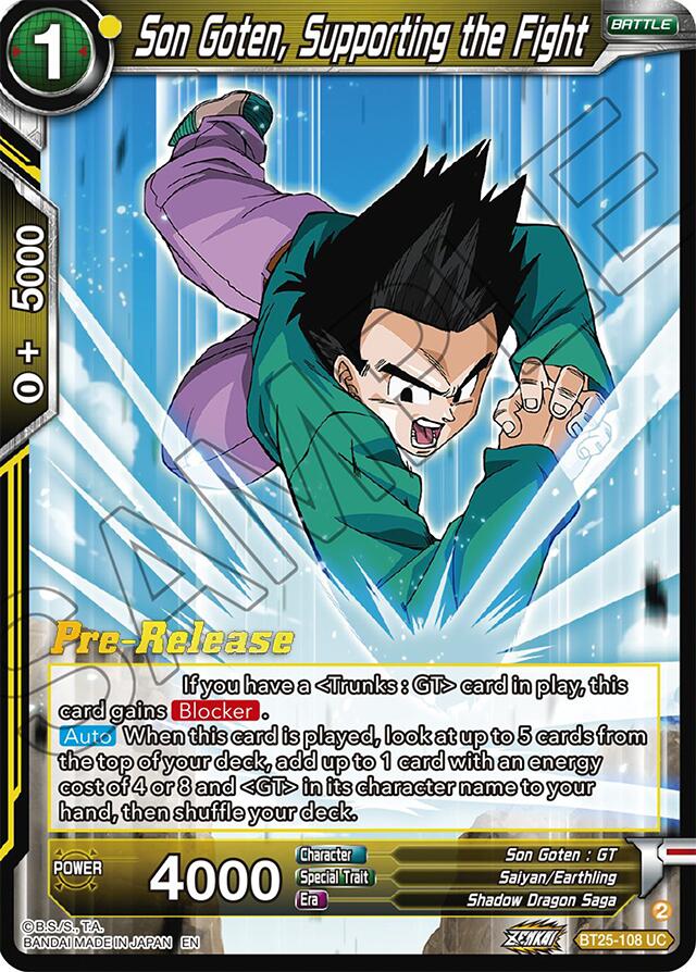 Son Goten, Supporting the Fight (BT25-108) [Legend of the Dragon Balls Prerelease Promos] | Red Riot Games CA