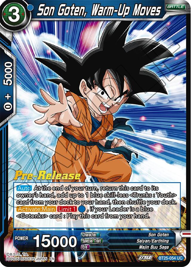 Son Goten, Warm-Up Moves (BT25-054) [Legend of the Dragon Balls Prerelease Promos] | Red Riot Games CA