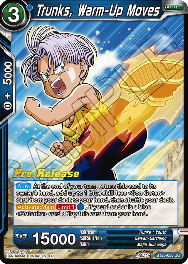 Trunks, Warm-Up Moves (BT25-056) [Legend of the Dragon Balls Prerelease Promos] | Red Riot Games CA