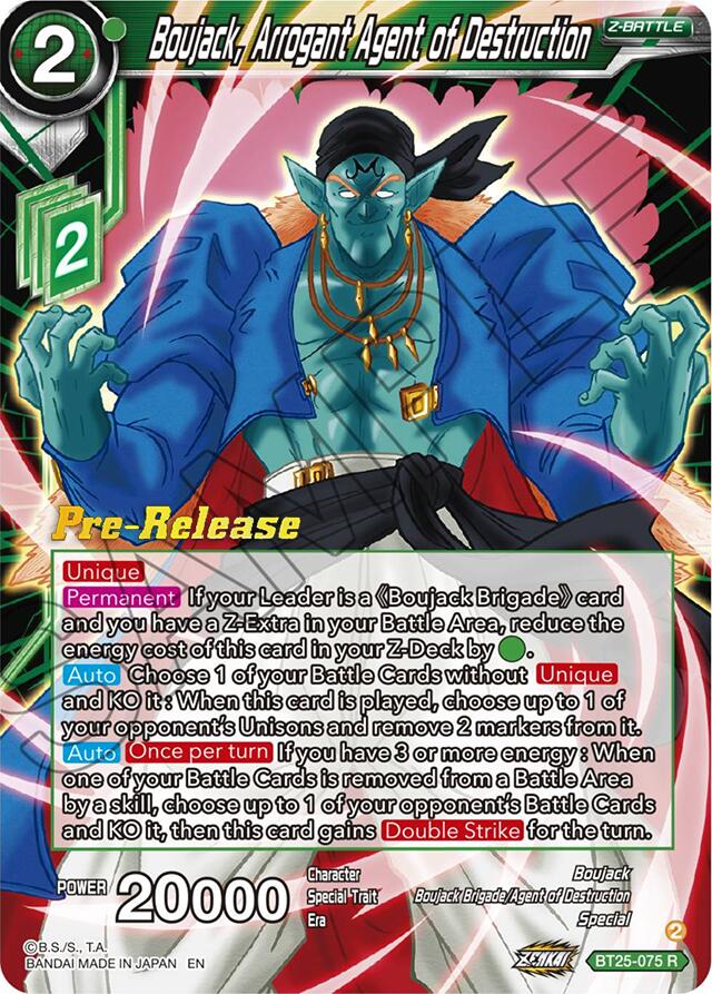 Boujack, Arrogant Agent of Destruction (BT25-075) [Legend of the Dragon Balls Prerelease Promos] | Red Riot Games CA