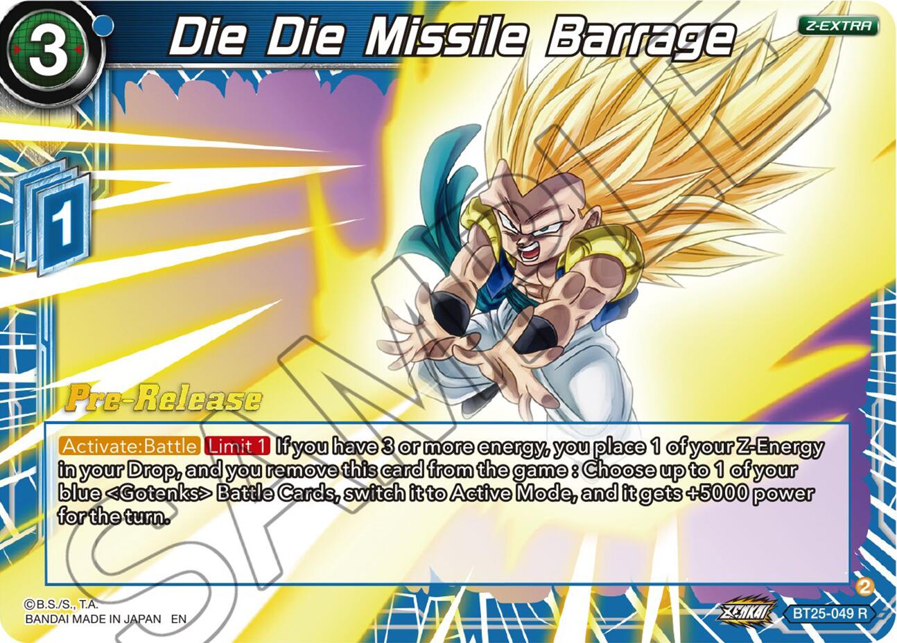 Die Die Missile Barrage (BT25-049) [Legend of the Dragon Balls Prerelease Promos] | Red Riot Games CA