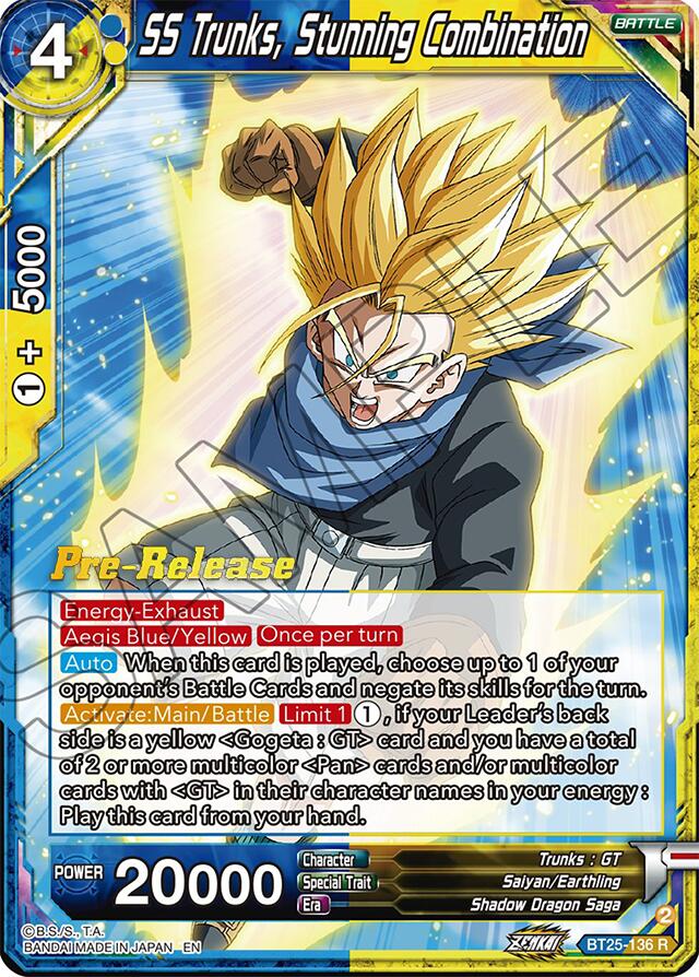 SS Trunks, Stunning Combination (BT25-136) [Legend of the Dragon Balls Prerelease Promos] | Red Riot Games CA