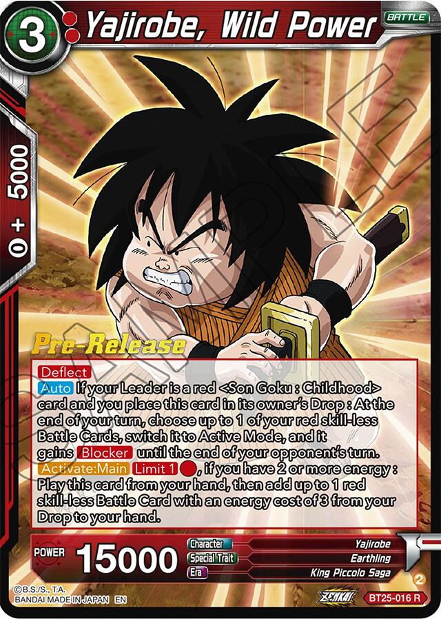 Yajirobe, Wild Power (BT25-016) [Legend of the Dragon Balls Prerelease Promos] | Red Riot Games CA