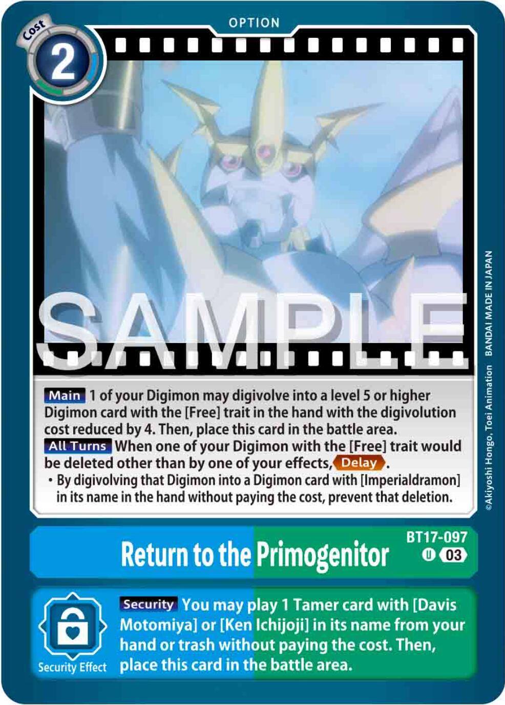 Return to the Primogenitor [BT17-097] [Secret Crisis] | Red Riot Games CA