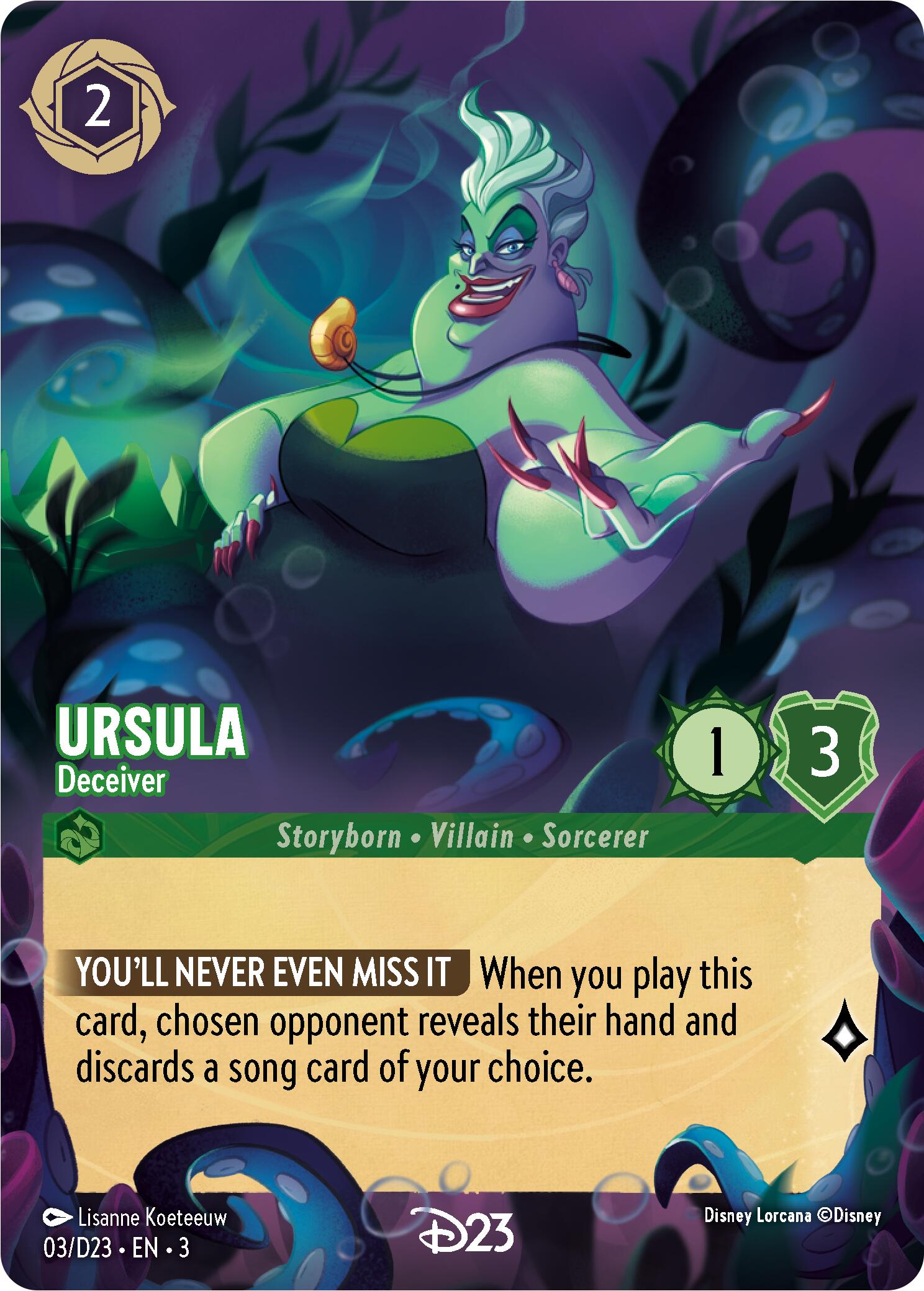 Ursula - Deceiver (3) [D23 Promos] | Red Riot Games CA