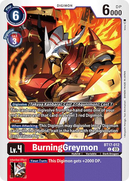 BurningGreymon [BT17-012] [Secret Crisis] | Red Riot Games CA