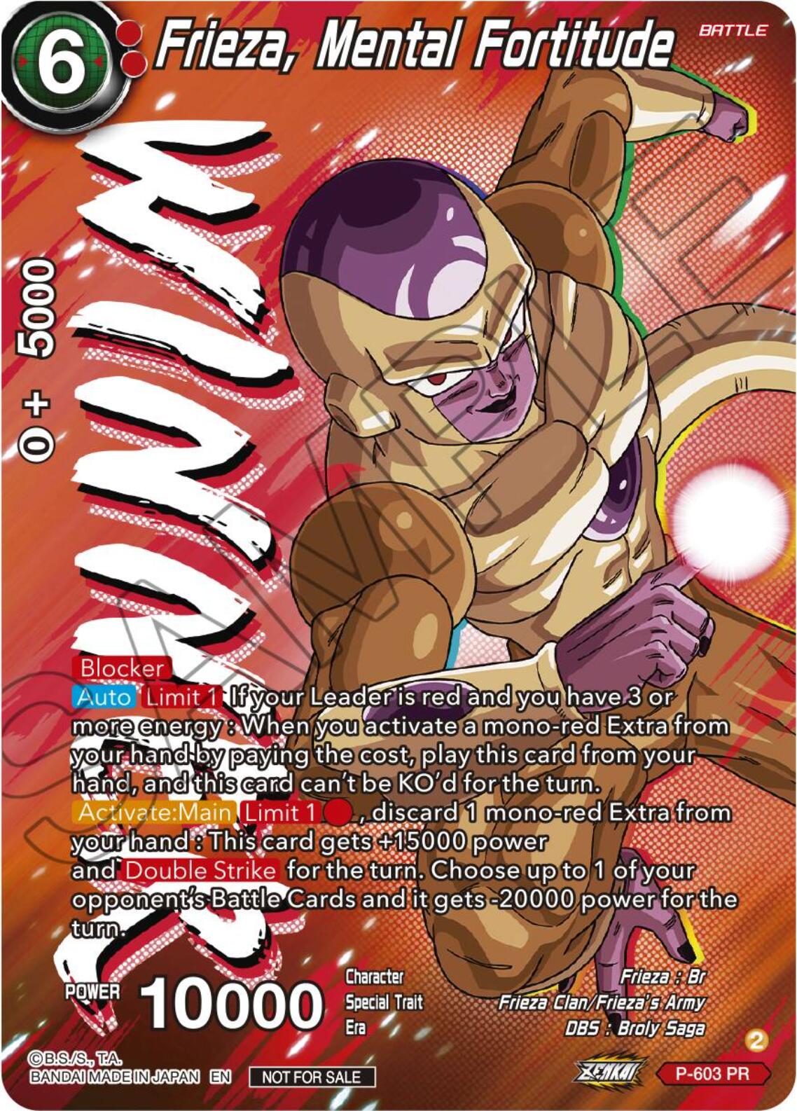 Frieza, Mental Fortitude (Tournament Pack Vol. 8) (Winner) (P-603) [Promotion Cards] | Red Riot Games CA