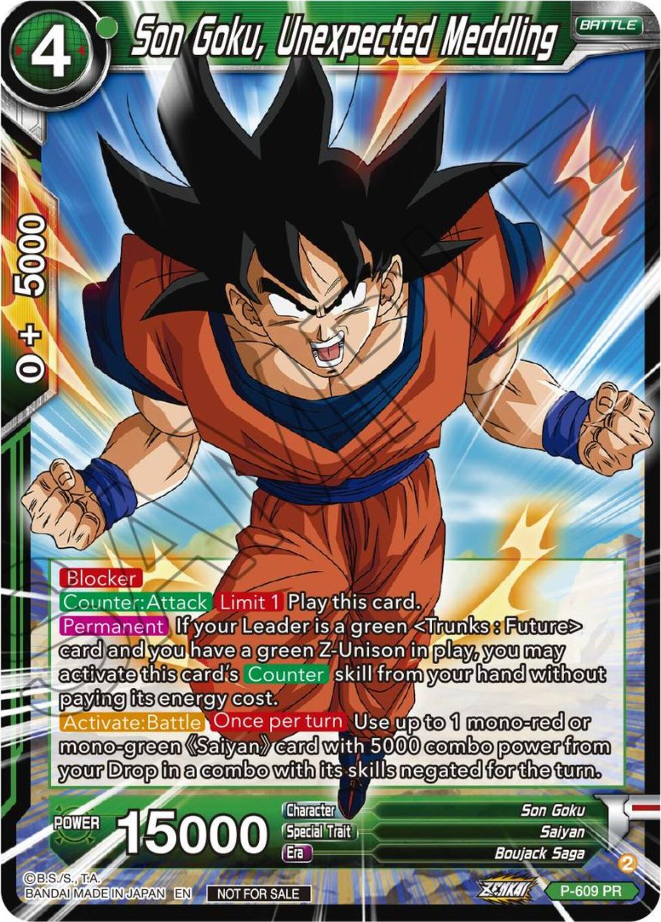 Son Goku, Unexpected Meddling (Tournament Pack Vol. 8) (P-609) [Promotion Cards] | Red Riot Games CA