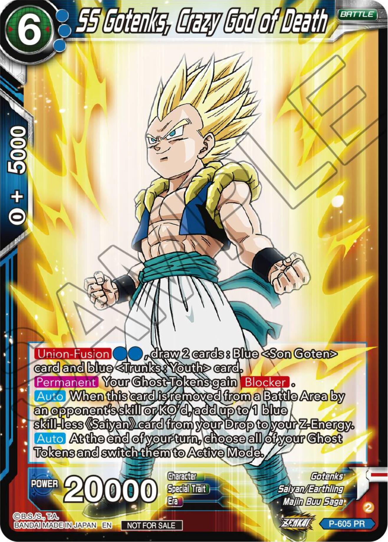 SS Gotenks, Crazy God of Death (Tournament Pack Vol. 8) (P-605) [Promotion Cards] | Red Riot Games CA