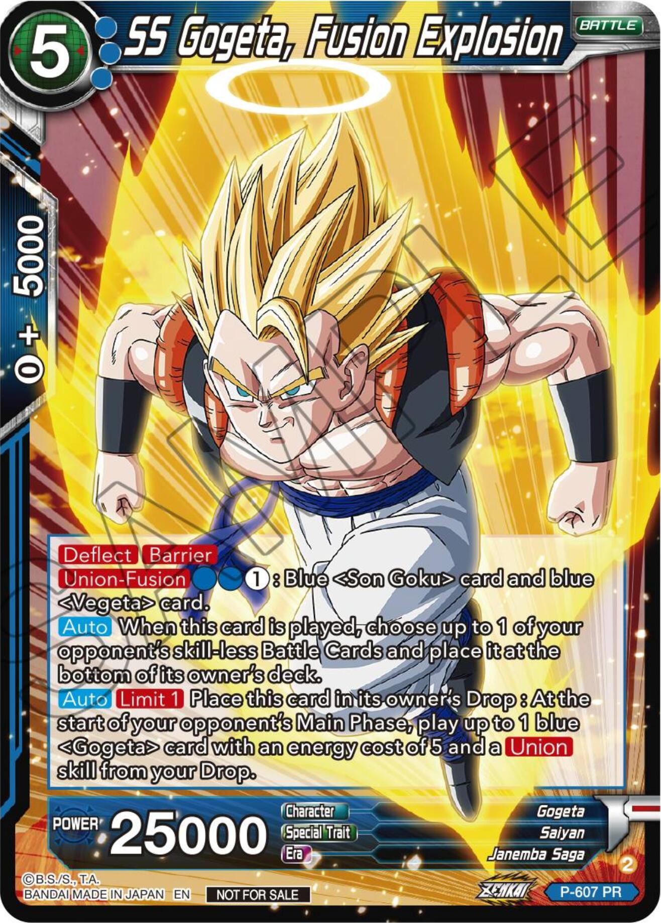 SS Gogeta, Fusion Explosion (Tournament Pack Vol. 8) (P-607) [Promotion Cards] | Red Riot Games CA