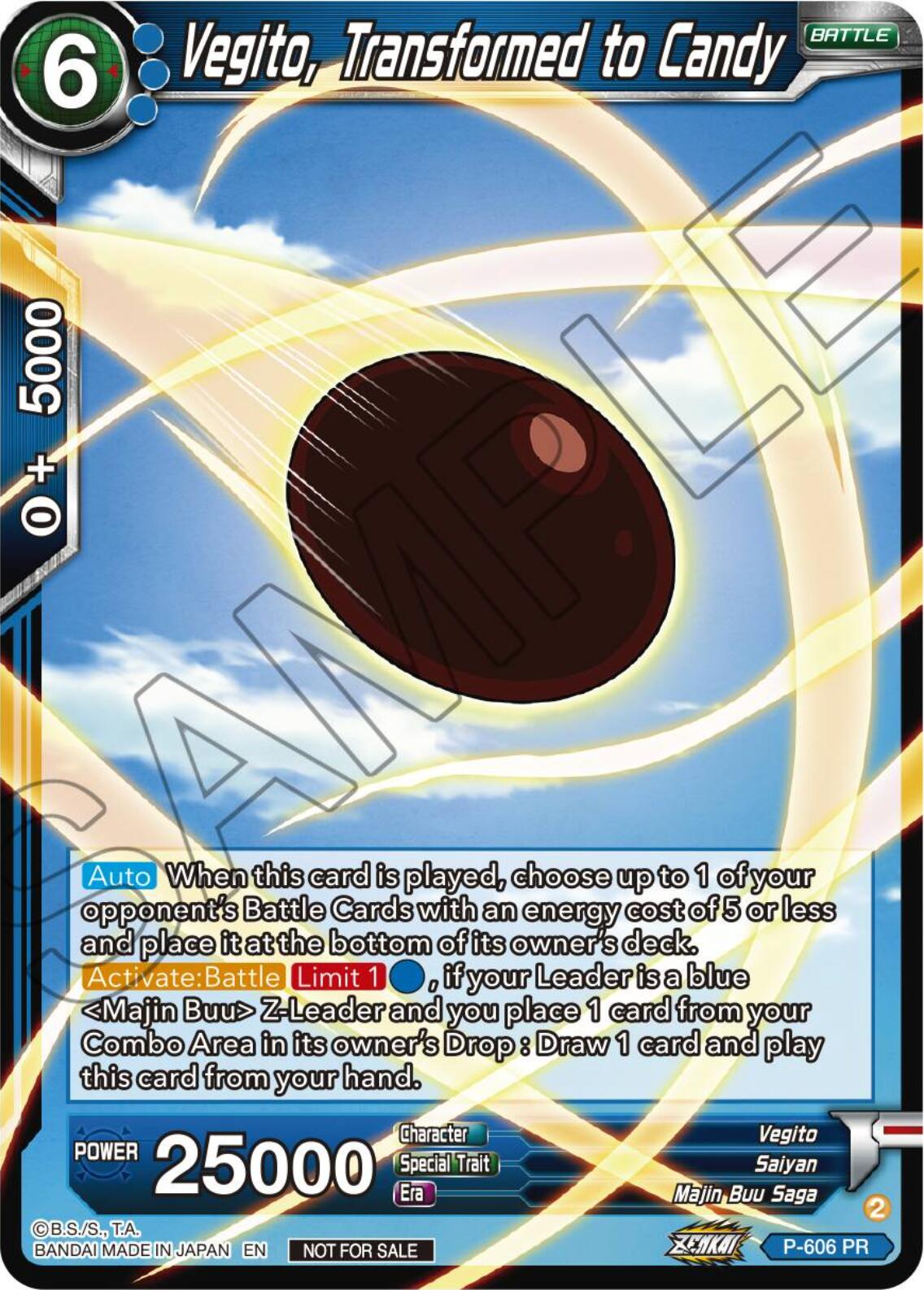 Vegito, Transformed to Candy (Tournament Pack Vol. 8) (P-606) [Promotion Cards] | Red Riot Games CA