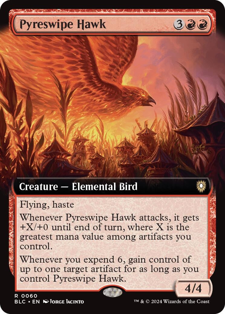 Image for Pyreswipe Hawk (Extended Art) (60) [BLC]