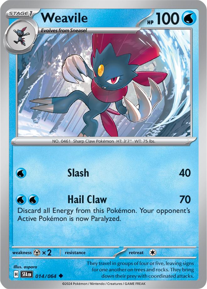 Weavile (014/064) [Scarlet & Violet: Shrouded Fable] | Red Riot Games CA