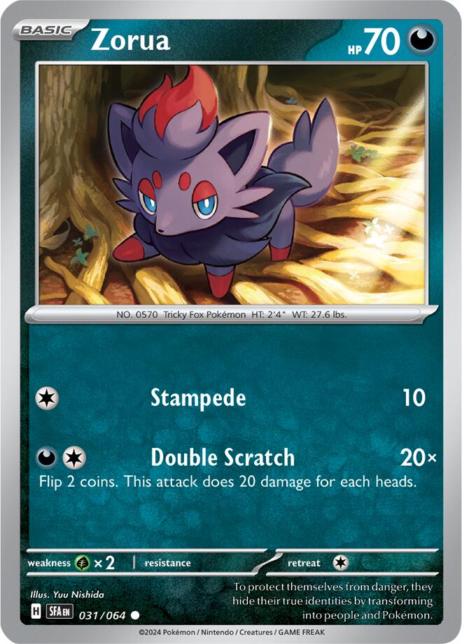 Zorua (031/064) [Scarlet & Violet: Shrouded Fable] | Red Riot Games CA