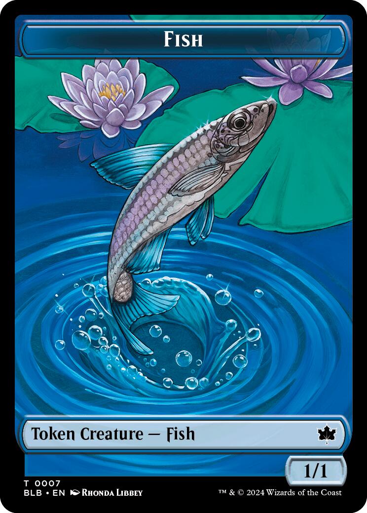 Bird (011) // Fish Double-Sided Token [Bloomburrow Commander Tokens] | Red Riot Games CA