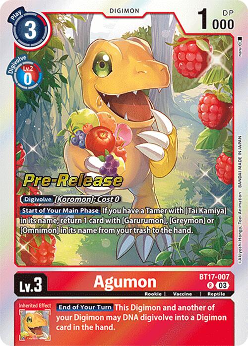 Agumon [BT17-007] [Secret Crisis Pre-Release Cards] | Red Riot Games CA