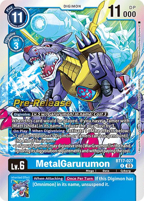 MetalGarurumon [BT17-027] [Secret Crisis Pre-Release Cards] | Red Riot Games CA