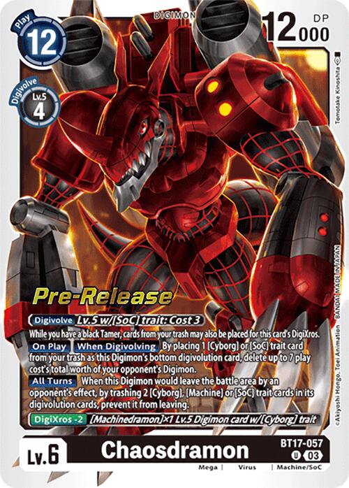 Chaosdramon [BT17-057] [Secret Crisis Pre-Release Cards] | Red Riot Games CA