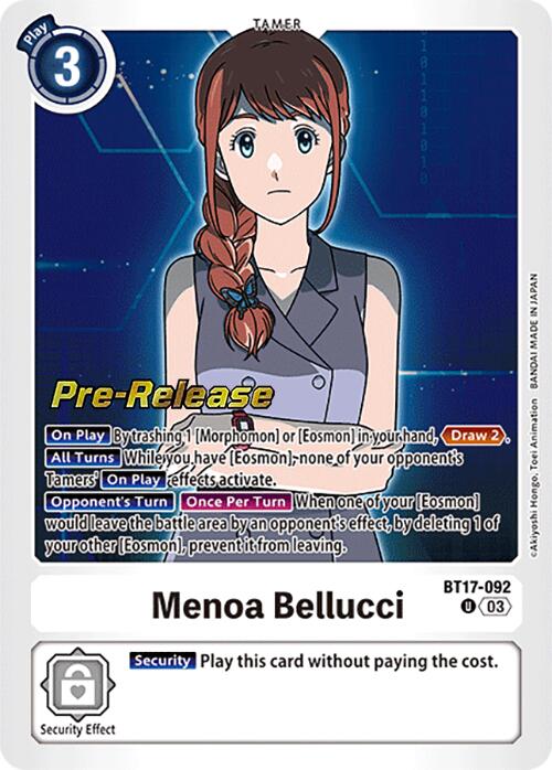 Menoa Bellucci [BT17-092] [Secret Crisis Pre-Release Cards] | Red Riot Games CA