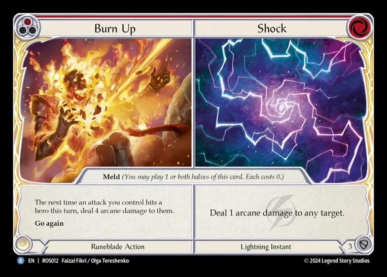 Burn Up // Shock [ROS012] (Rosetta)  Rainbow Foil | Red Riot Games CA