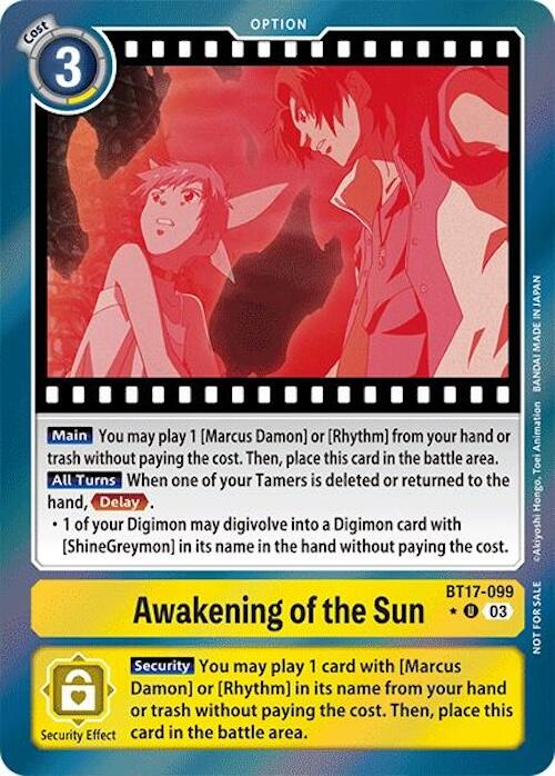 Awakening of the Sun [BT17-099] (Secret Crisis: Movie Memorial Pack) [Secret Crisis] | Red Riot Games CA