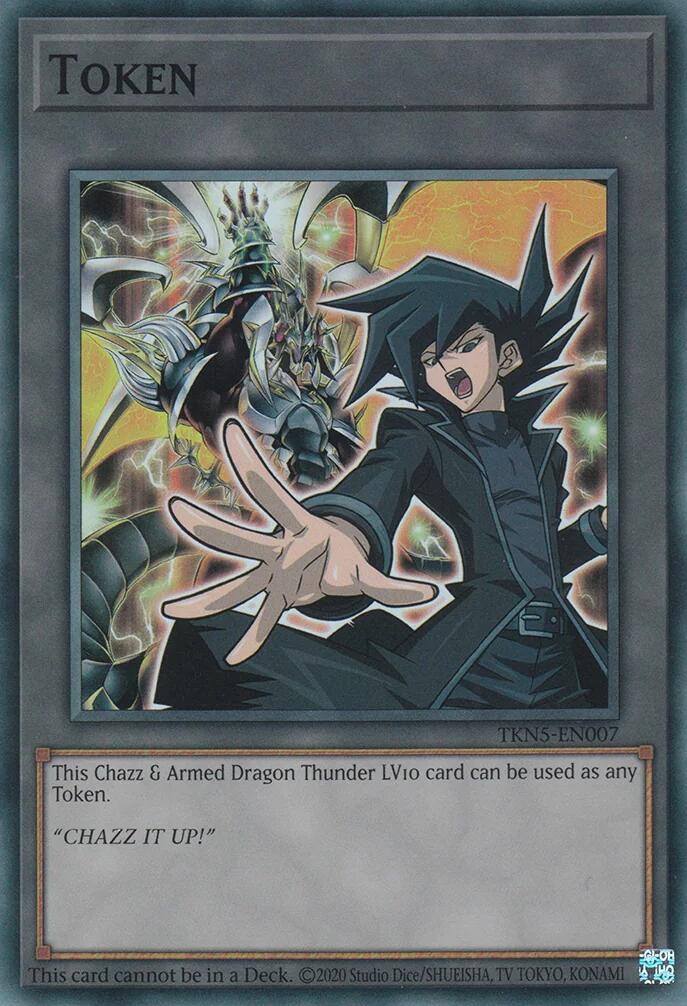 Token: Chazz & Armed Dragon Thunder LV10 [TKN5-EN007] Super Rare | Red Riot Games CA