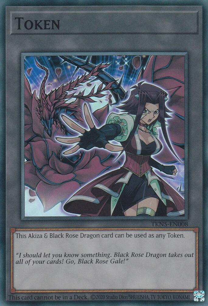 Token: Akiza & Black Rose Dragon [TKN5-EN008] Super Rare | Red Riot Games CA