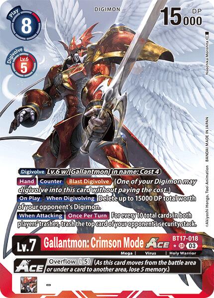 Gallantmon: Crimson Mode ACE [BT17-018] (Alternate Art) [Secret Crisis] | Red Riot Games CA