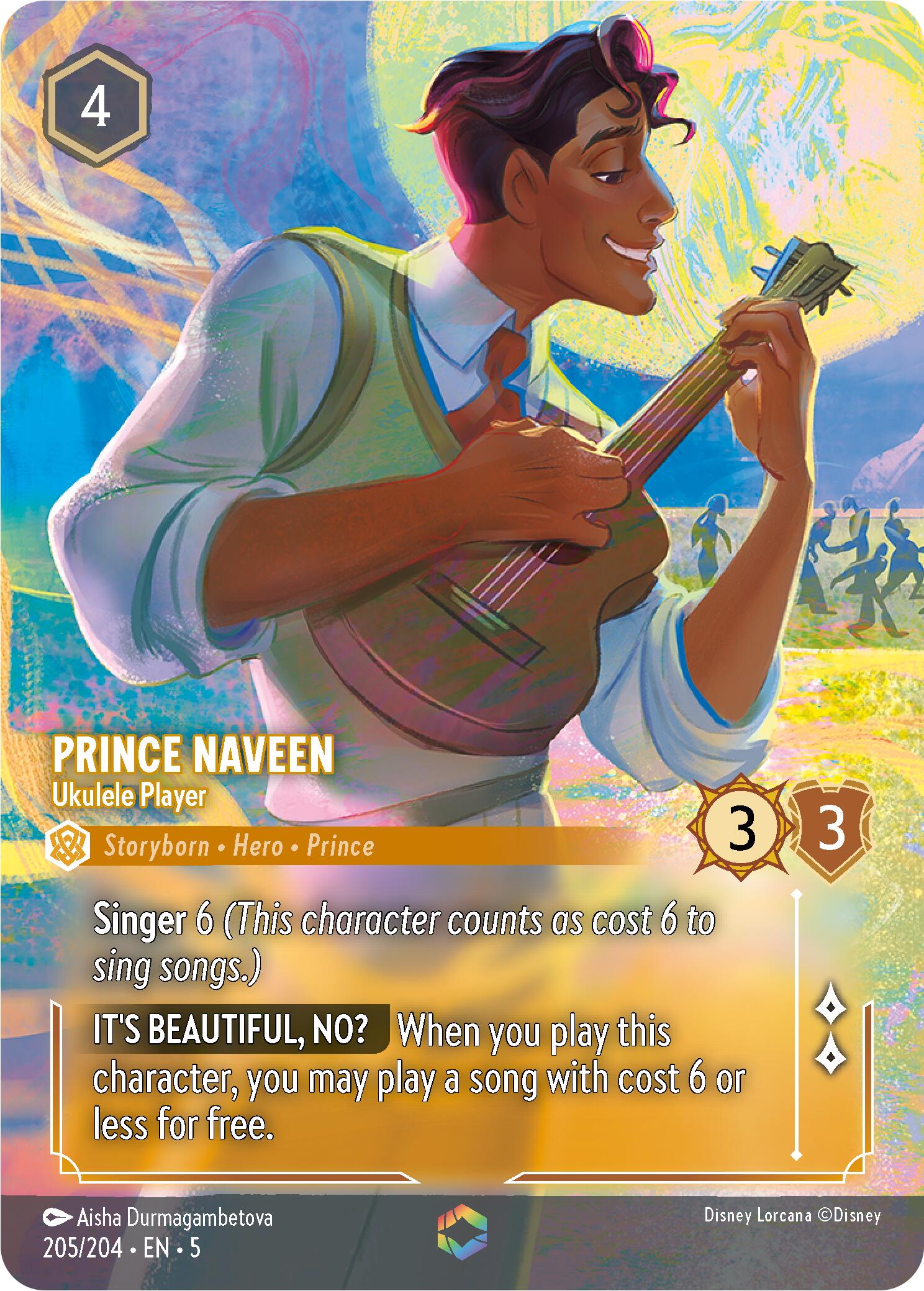 Prince Naveen - Ukulele Player (Enchanted) (205/204) [Shimmering Skies] | Red Riot Games CA