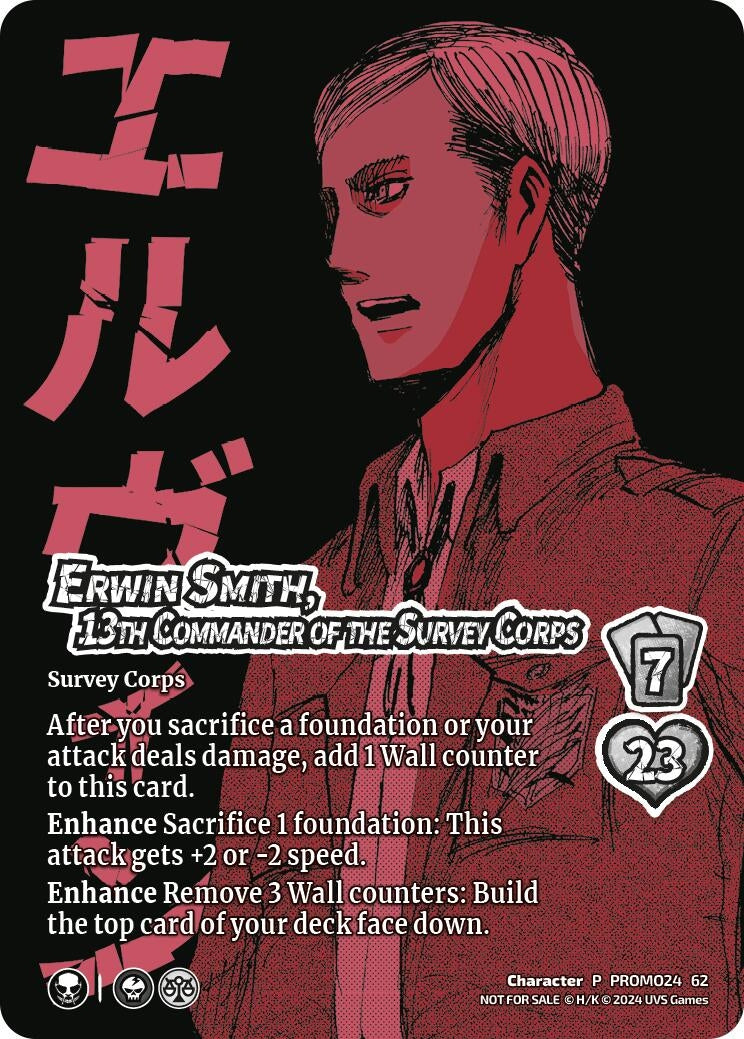 Image for Erwin Smith, 13th Commander of the Survey Corps (GenCon 2024) (PROMO24 62) (UVSP) - UniVersus