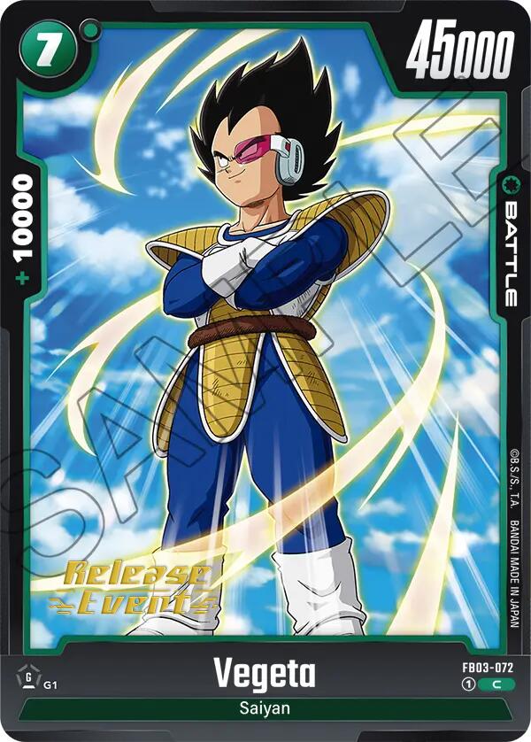 Vegeta (FB03-072) [Raging Roar Release Event Cards] | Red Riot Games CA