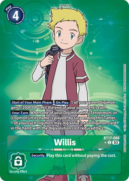 Willis [BT17-088] (Box Promotion Pack: Secret Crisis) [Secret Crisis] | Red Riot Games CA