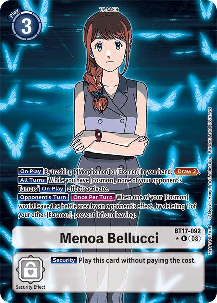 Menoa Bellucci [BT17-092] (Box Promotion Pack: Secret Crisis) [Secret Crisis] | Red Riot Games CA