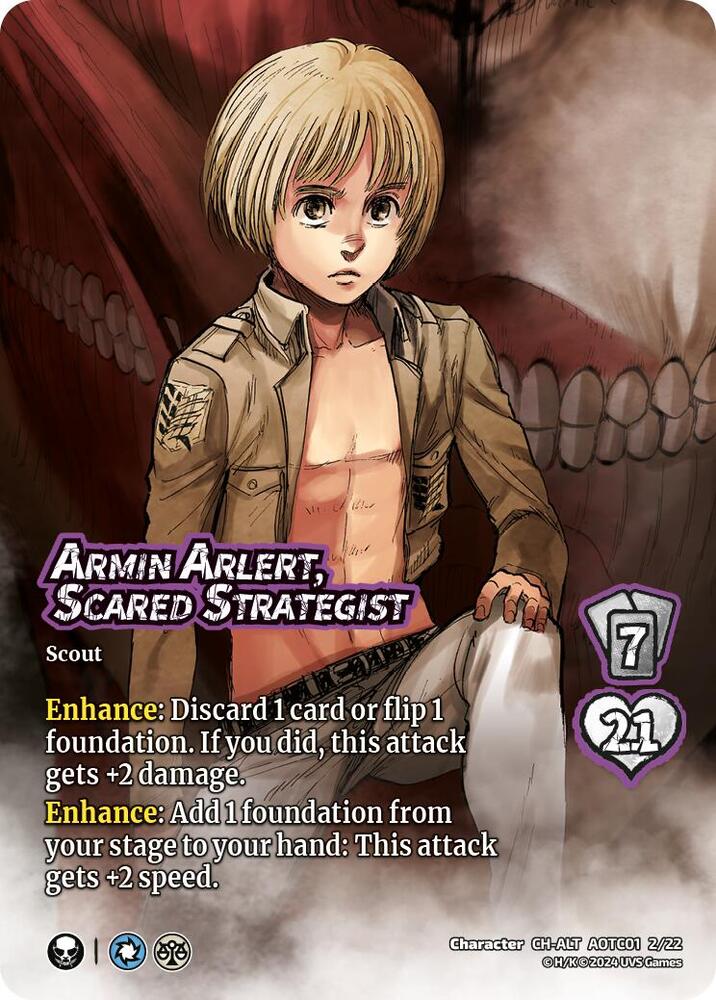 Armin Arlert, Scared Strategist (Alternate Art) - Challenger Series: Attack on Titan: Battle for Humanity (CSAOT) | Red Riot Games CA