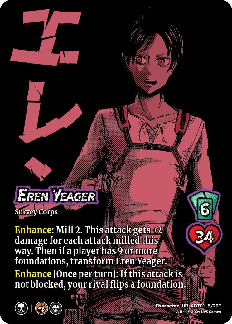 Image for Eren Yeager // Eren, Attack Titan (8/297) (AOT1) - UniVersus