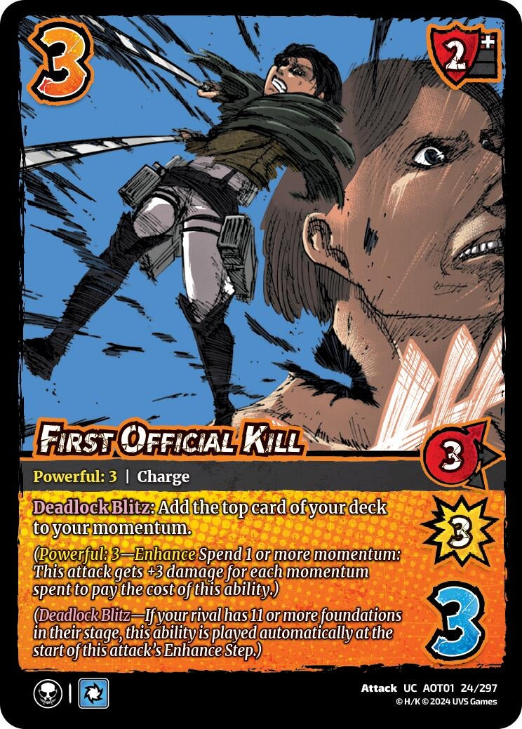 Image for First Official Kill (24/297) (AOT1) - UniVersus