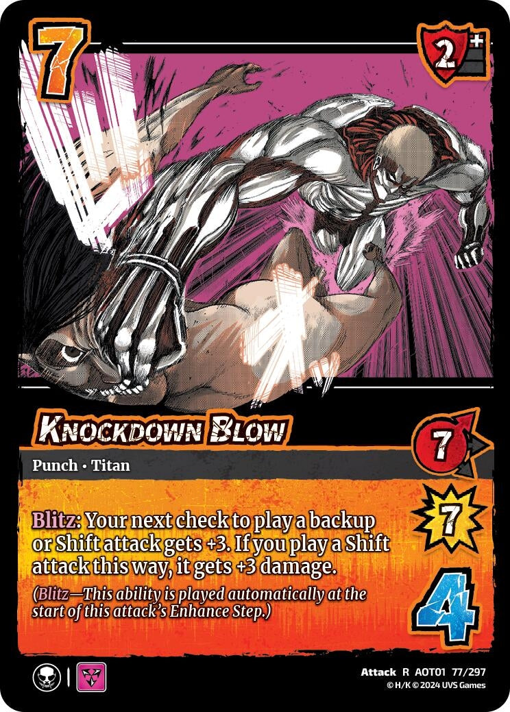 Image for Knockdown Blow (77/297) (AOT1) - UniVersus