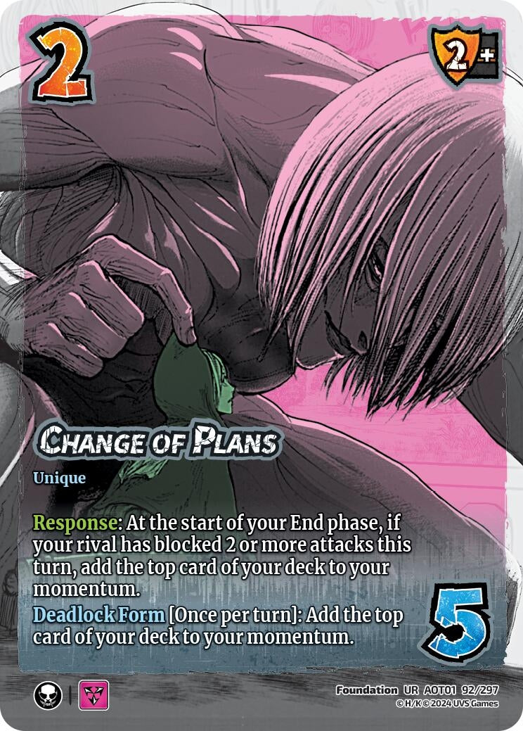 Image for Change of Plans (92/297) (AOT1) - UniVersus