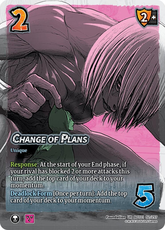 Image for Change of Plans (92/297) (AOT1) - UniVersus