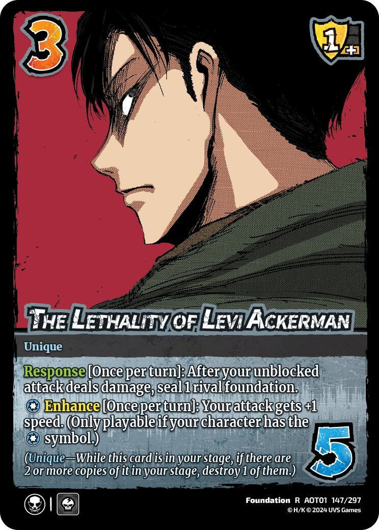 Image for The Lethality of Levi Ackerman (147/297) (AOT1) - UniVersus