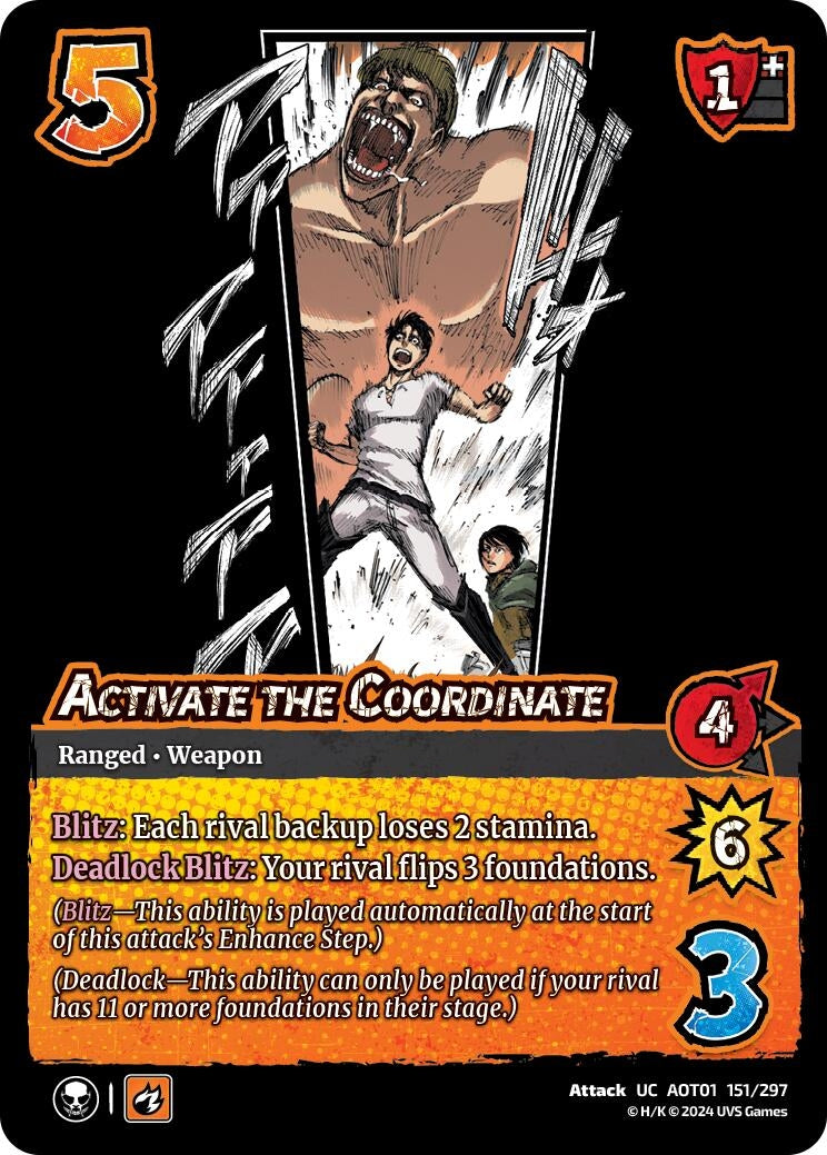 Image for Activate the Coordinate (151/297) (AOT1) - UniVersus