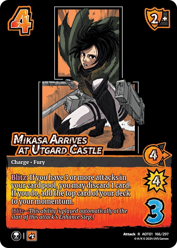 Image for Mikasa Arrives at Utgard Castle (166/297) (AOT1) - UniVersus