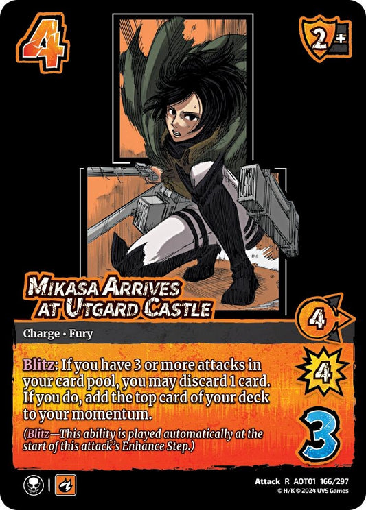Image for Mikasa Arrives at Utgard Castle (166/297) (AOT1) - UniVersus