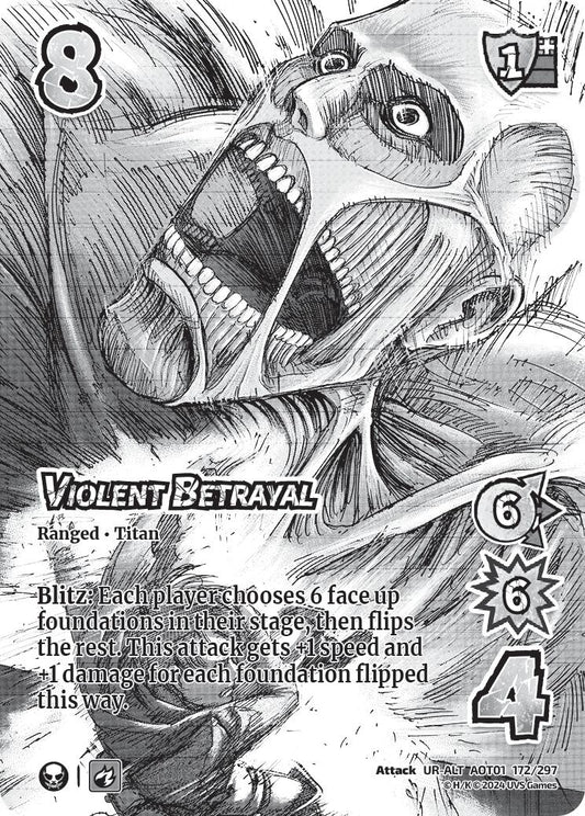 Image for Violent Betrayal (Alternate Art) (172/297) (AOT1) - UniVersus