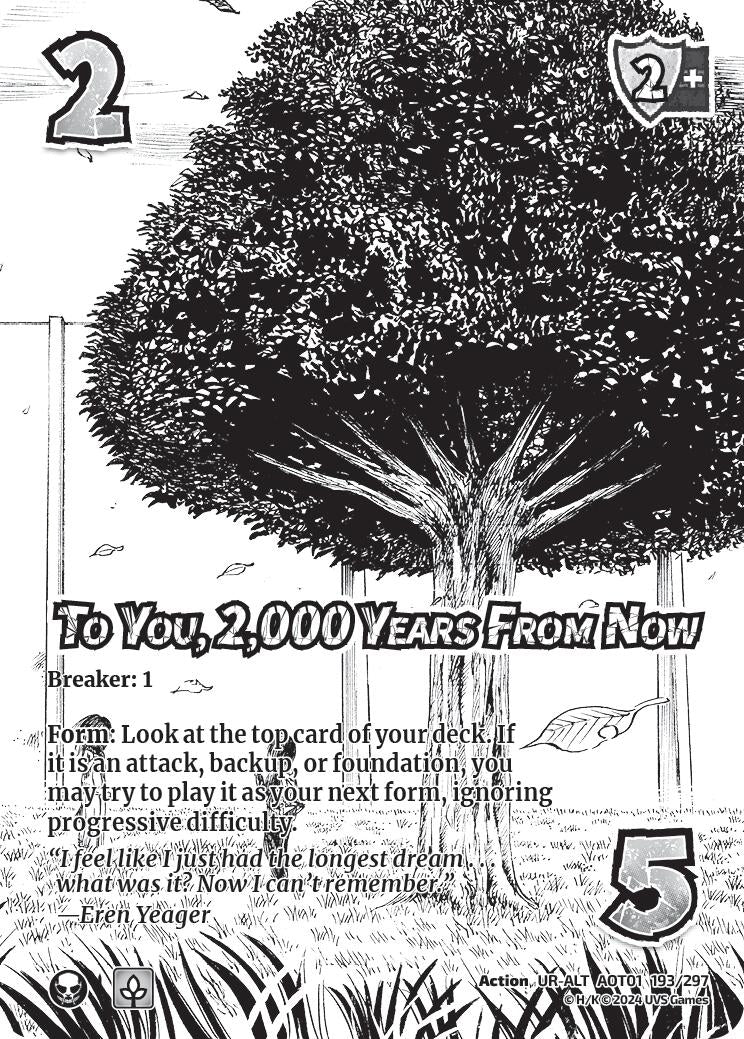 Image for To You, 2,000 Years From Now (Alternate Art) (193/297) (AOT1) - UniVersus