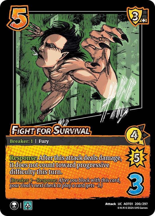 Image for Fight for Survival (200/297) (AOT1) - UniVersus