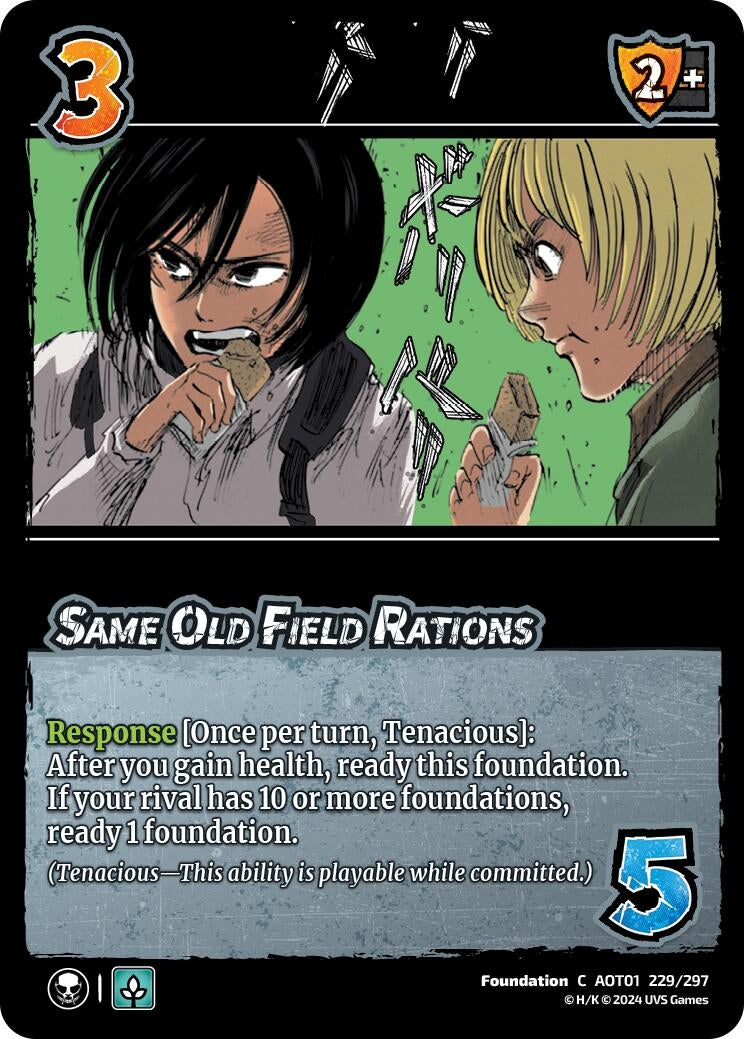 Image for Same Old Field Rations (229/297) (AOT1) - UniVersus