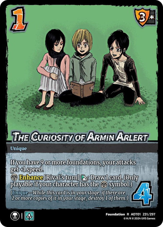 Image for The Curiosity of Armin Arlert (231/297) (AOT1) - UniVersus